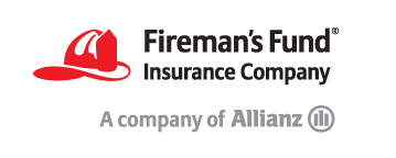 Firemans Fund Insurance Logo - Red Fire hat with Firemans Fund INsrruance Company in black letter with a white background